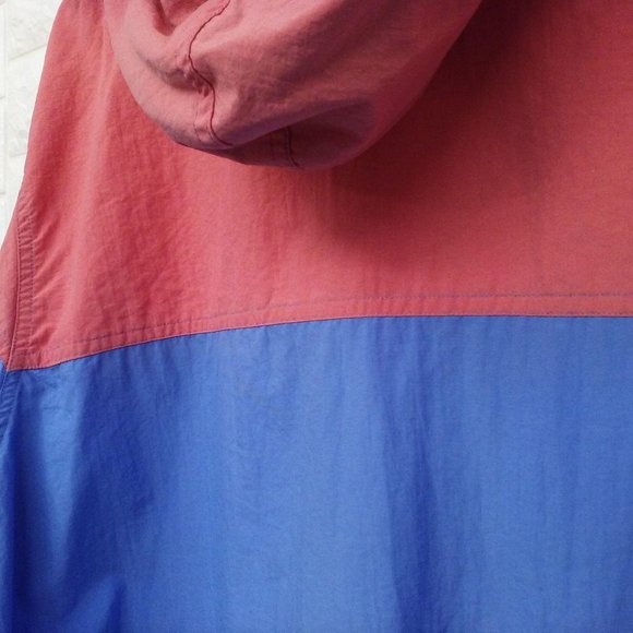 80s Jantzen Color Block Jacket Sz-1X Pockets Hood - Picture 10 of 10